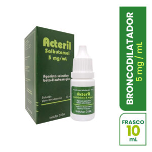ACTERIL 5MG/ML SOLUCIÓN PARA NEBULIZACIÓN, CAJA CON FRASCO GOTERO x 10 ML