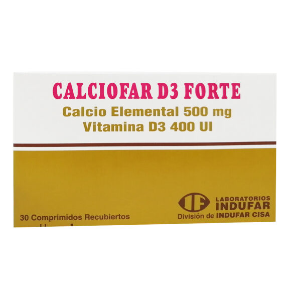 CALCIOFAR D3 FORTE COMPRIMIDO RECUBIERTO, CAJA x 30 COMPRIMIDOS RECUBIERTOS