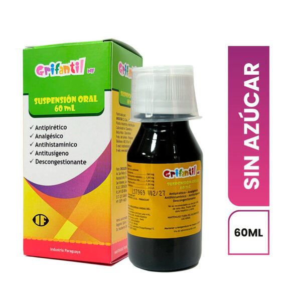 GRIFANTIL-NF-V2 GRIFANTIL NF SUSPENSIÓN ORAL, CAJA CON FRASCO x 60 ML