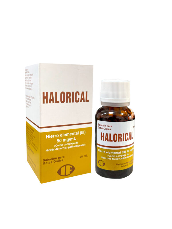 HALORICAL HALORICAL 50 MG/ML SOLUCION PARA GOTAS ORALES, CAJA CON FRASCO GOTERO X 20ML