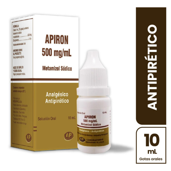 APIRON 500MG/ML SOLUCIÓN ORAL-GOTAS, CAJA CON FRASCO GOTERO x 10 ML