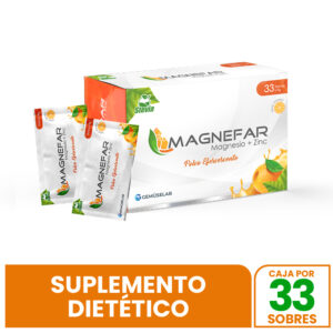 MAGNEFAR POLVO EFERVESCENTE, CAJA CON 33 SOBRES X 5G CADA UNO