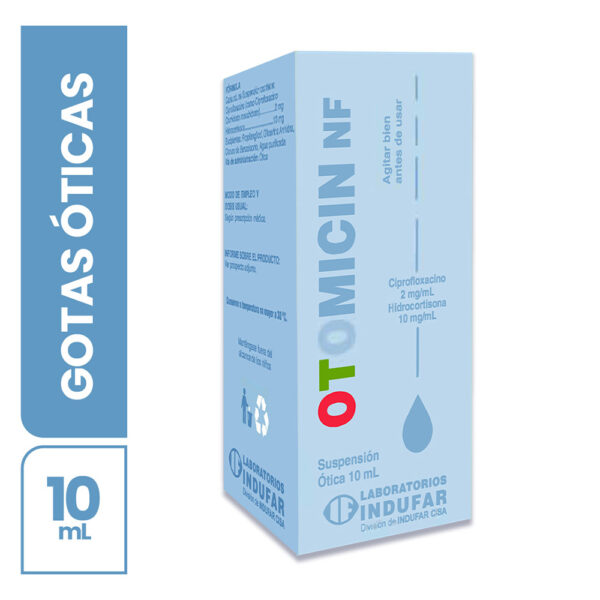 OTOMICIN NF 2 MG/ML + 10 MG/ML SUSPENSION ÓTICA, CAJA CON FRASCO x 10 ML