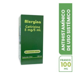ALERGINA 5MG/5ML SOLUCIÓN ORAL, CAJA CON FRASCO x 100 ML